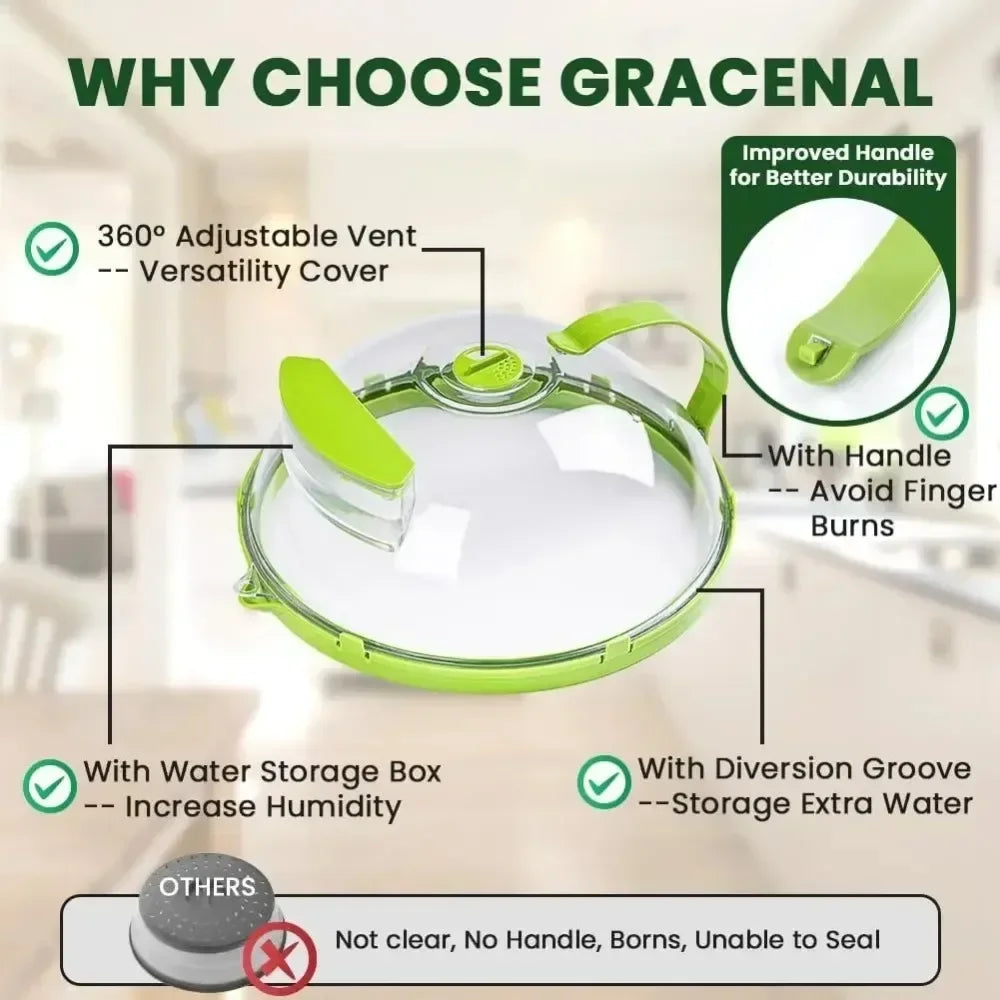 SteamGuard Microwave Splatter Cover